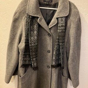 Woman's Gray London Fog Wool Coat, Size 24W